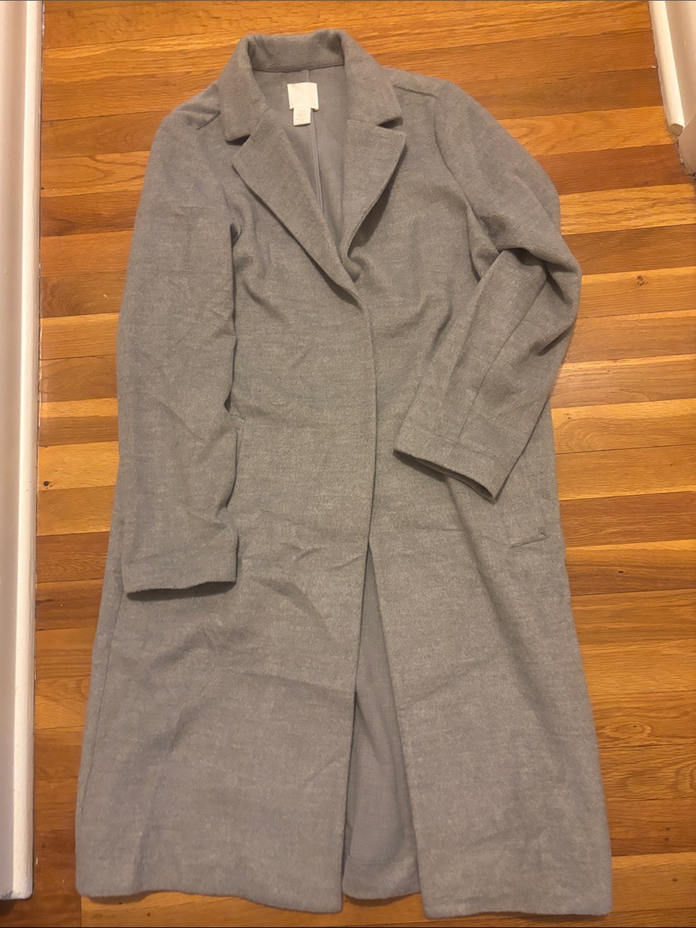 NWOT H&M Classic Women's Long Grey Coat
